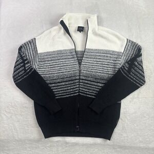 Armani Exchange Full Zip Pullover Long Sleeve Ombre Stripe  Sweater Knit Mens XS